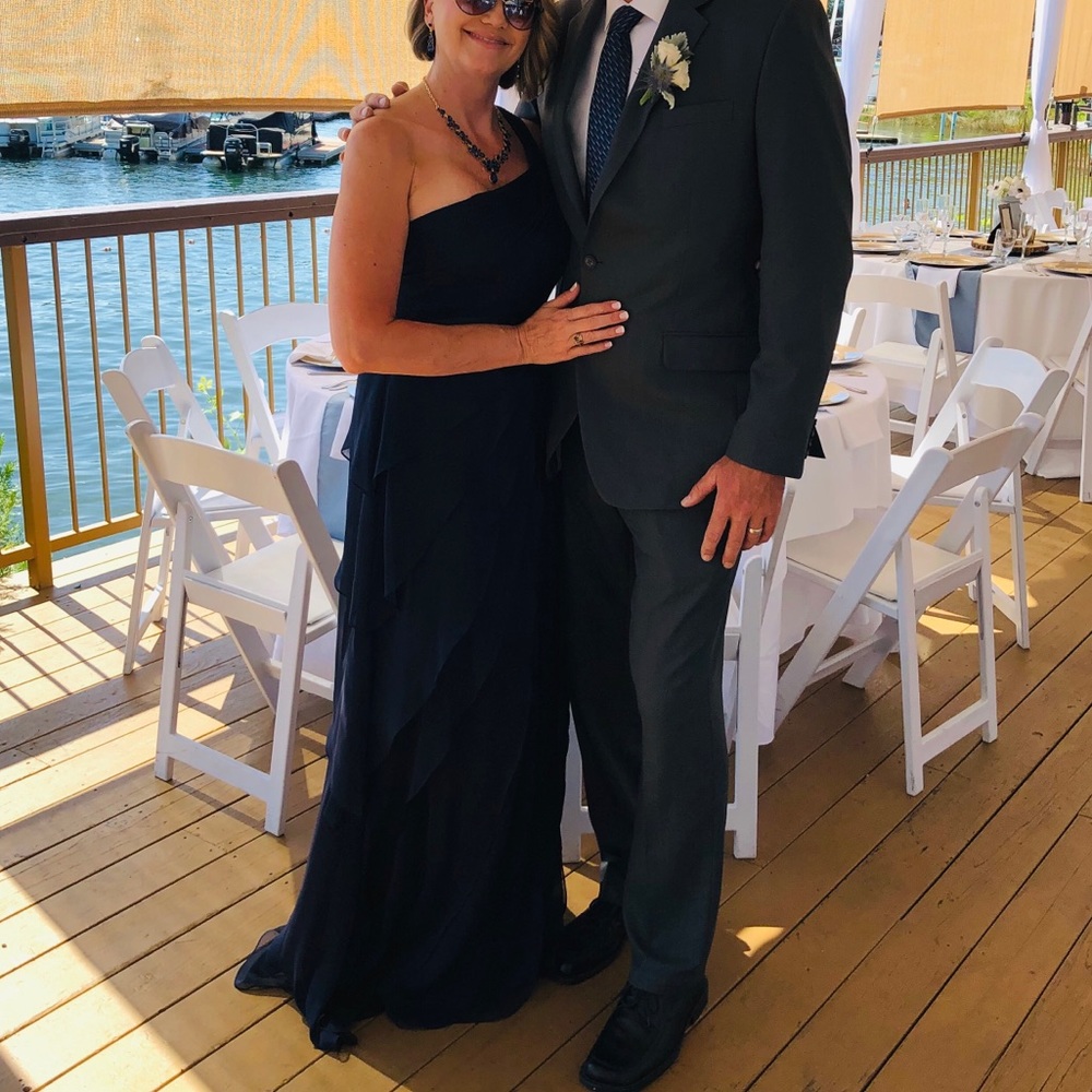 Adrianna Papell size 10 navy blue gown